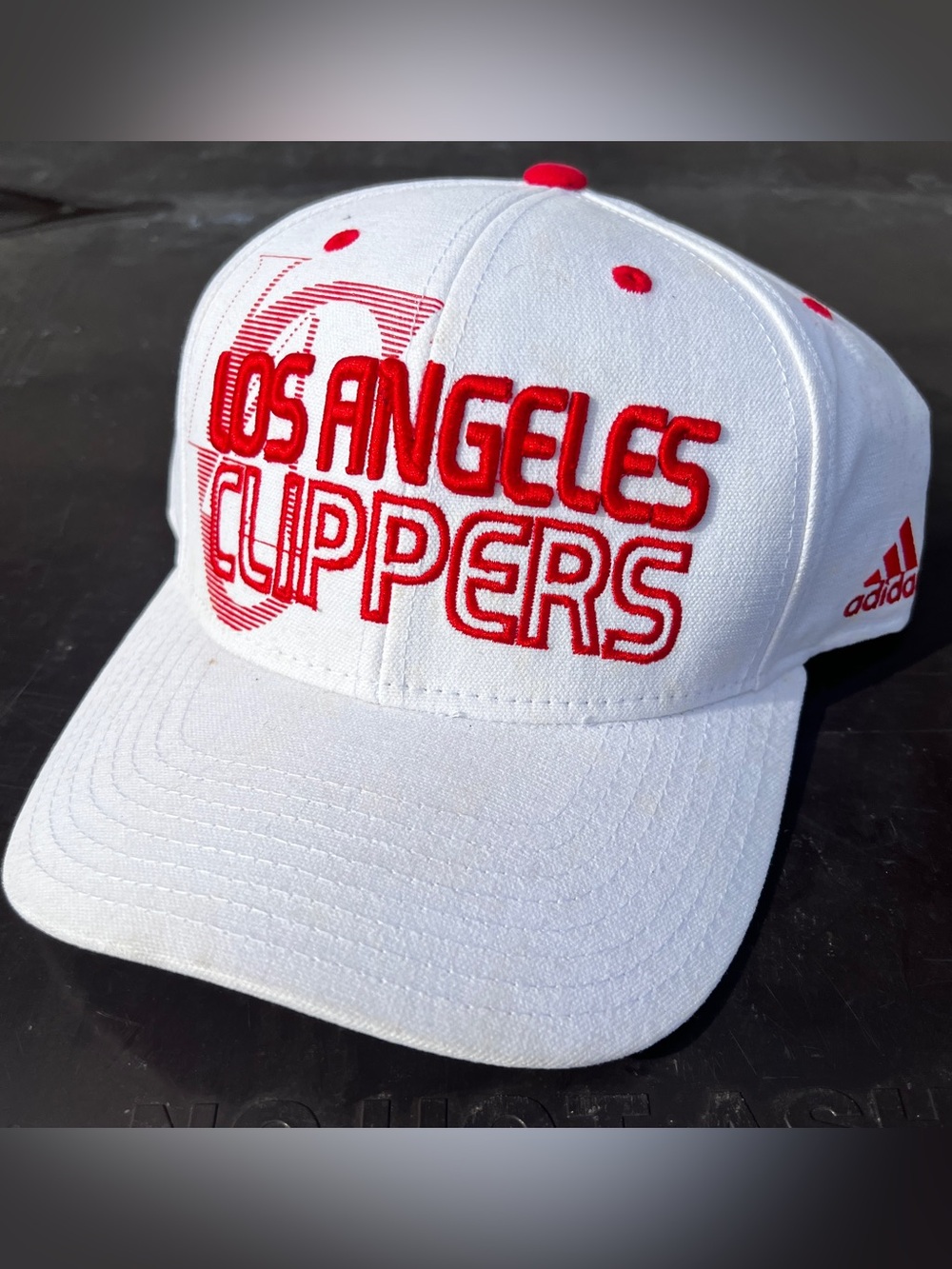NEW Adidas Los Angeles Clippers Strapback Hat White Red NBA